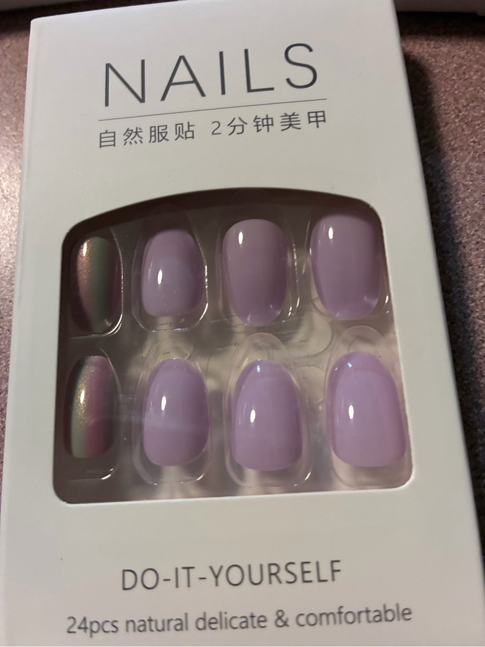 NAILS Lavender Press-On Nail Set by 3 packs for 15